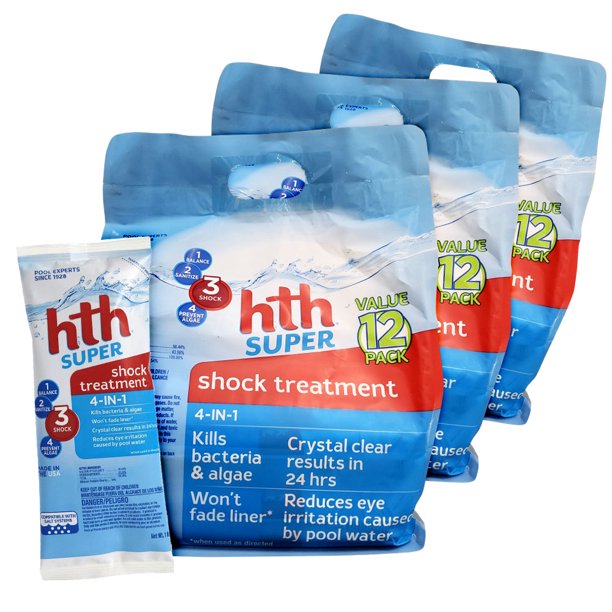 HTH Super Swimming Pool Shock, 36Pack