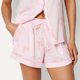 thumbnail image 4 of Conjunto de Pijama Amazon Essentials de Satén Manga Corta Rosa Claro, 4 of 5