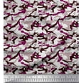 thumbnail image 1 of Soimoi Moss Georgette Fabric Two Tone With White Camouflage Print Fabric by Yard 42 Inch Wide, 1 of 1