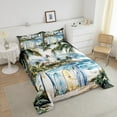 thumbnail image 4 of Erosebridal Ocean Surfing Bedding King Comforter Set,Hawaii Beach Bedding Sets King with Comforter,Summer Holiday Decor,Reversible,Lightweight,3 Pieces, 4 of 7