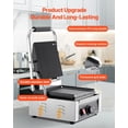 thumbnail image 4 of Commercial 1800W Panini Press 8.8x9" SS w/ Temp Control, 4 of 11