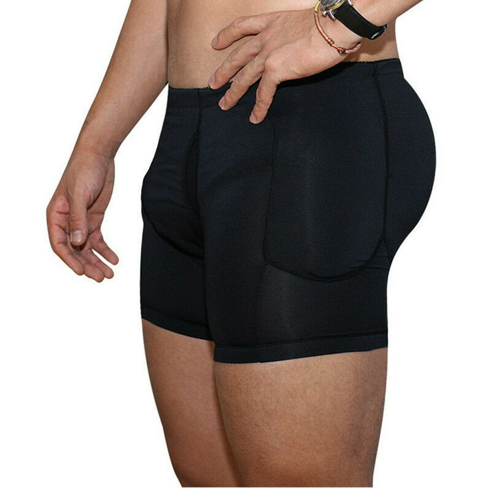 XBTCLXEBCO Men Boxer Padded Butt Booster Enhancer Boyshort Flat