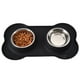 thumbnail image 3 of Cuencos de acero inoxidable para perros con tapete de silicona antideslizante y antiderrames para perros y gatos., 3 of 5