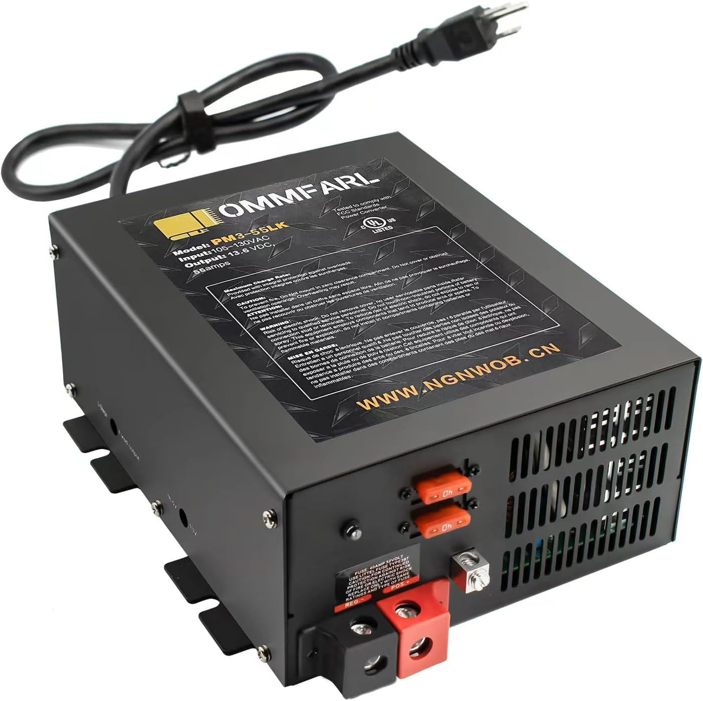 RV Converter Power Converter with Built-in 3 Stage Smart Battery Charger Power Supply-55 Amp