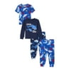 Toddler and Baby Boy Shark Four Piece Pajama Set