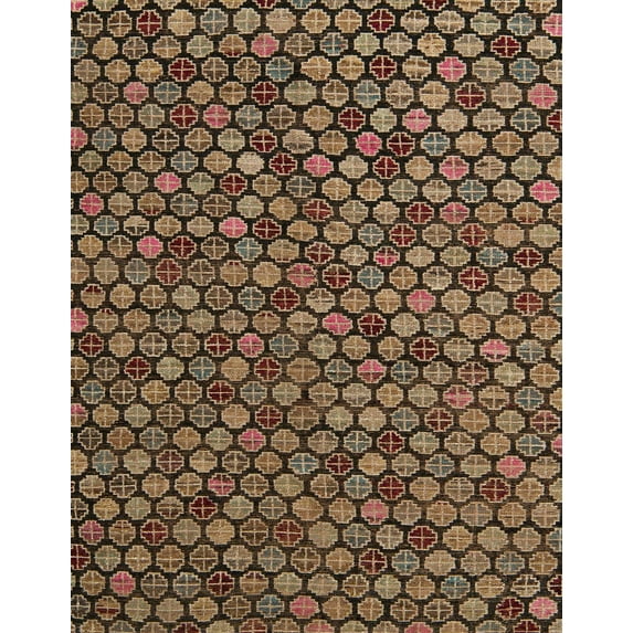 Ahgly Company Machine Washable Indoor Rectangle Abstract Bakers Brown Area Rugs, 7' x 10'