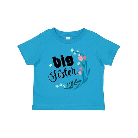 

Inktastic Big Sister Announcement Flowers Gift Toddler Toddler Girl T-Shirt