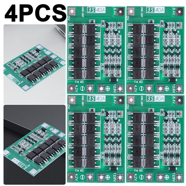 BMS 3S 40A 12.6V Per Pacco Batteria Li-ion 18650 Con Bilanciatore PCB