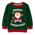 thumbnail image 6 of HILEELANG Toddler Boy Christmas Pullover and Sweatpants Set ,2 Piece Cotton with Santa Claus and Christmas Tree Applique, Green Fall Winter Clothes for Kids 4T, 6 of 9