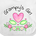 thumbnail image 4 of Inktastic Grampy's Girl Heart Flowers Girls Baby Bib, 4 of 4