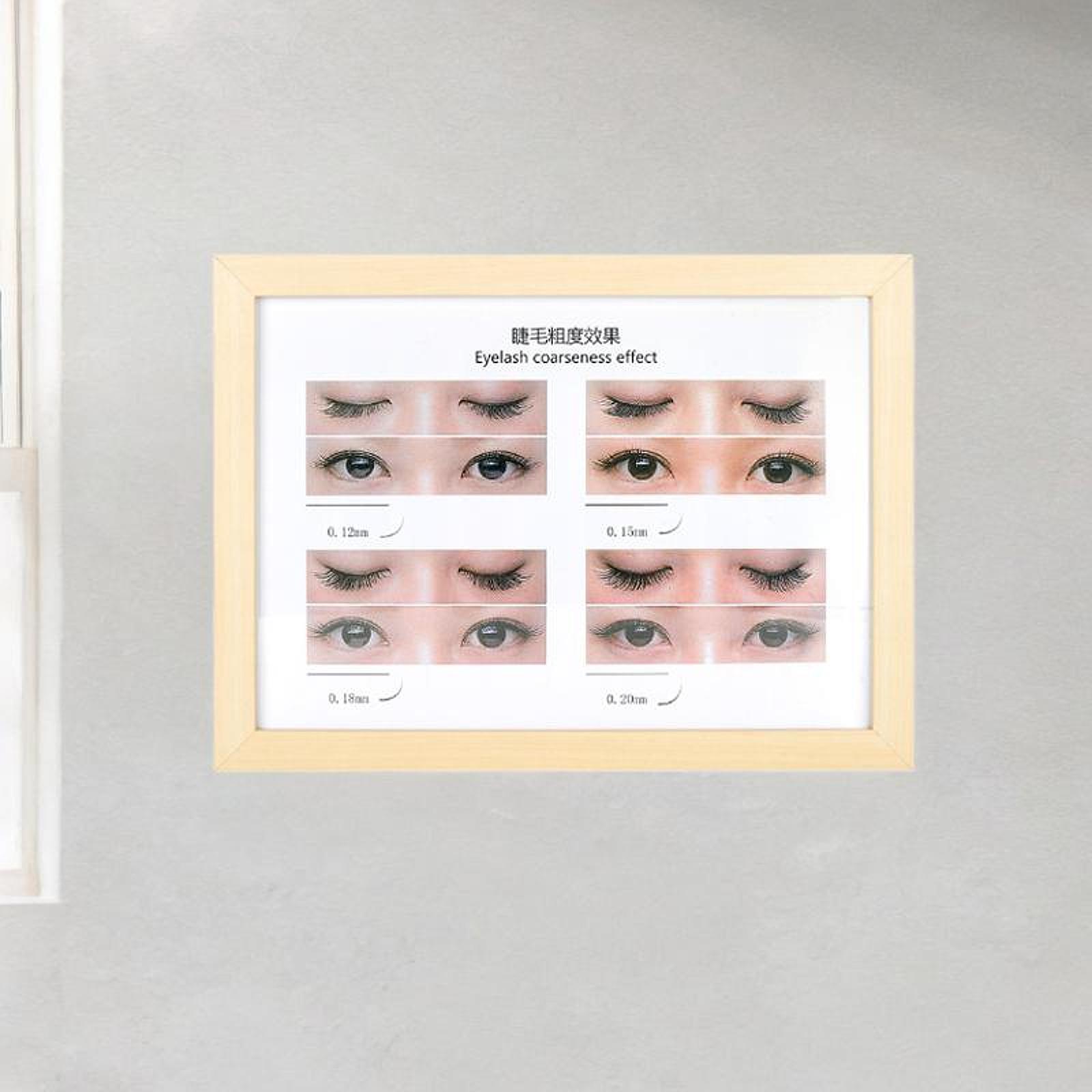 Stgfyxgs Eyelash Salon Poster Eyelashes Wall Decor Women Girls Grafting Eyelash Lash Extension Guide for False Eyelashes Makeup eyelash thickness