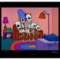 thumbnail image 2 of Men's The Simpsons Skeleton Family Inside House Long Sleeve Shirt Black X Large, 2 of 5