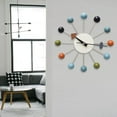 thumbnail image 6 of Wood Ball Wall Clock Non Ticking Silent Multicolor 13 inch Clock Decorative for kitchen and home Living Room Bedroom, 6 of 8
