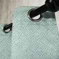 thumbnail image 3 of Ambesonne Ivory and Blue Grommet Curtain, Squares Lines, 50" x 120", Pale Blue and Ivory, 3 of 6