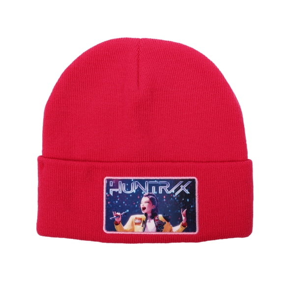 KPop Demon Hunters Huntr/x Hot Pink Cuff Knit Beanie