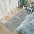 thumbnail image 2 of ATHOPE Floral 2x6 Area Rug, Machine Washable Rugs Soft Non Slip Low Pile Rugs for Living Room Bedroom Nursery Kitchen Dining Room Indoor, Floral Print Pattern Runner Carpet, Blue, 2 of 8