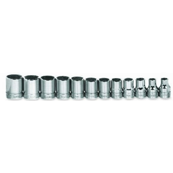 Williams MSB-12HRC 12-Piece 3/8-Inch Drive Metric Shallow 6 Point Socket Set