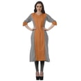 thumbnail image 2 of Moomaya Women's Ethnic Clothing Long Straight Punjabi Kurta For Women Indian Casual Dress, 2 of 6