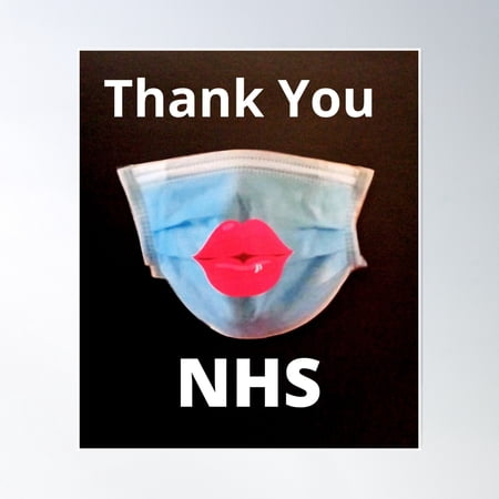 Thank You Nhs. Appreciation For Our Healthcare Workers Poster Wall Art, Modern Wall Decor, 8x12 UNFRAMED