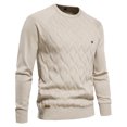 thumbnail image 2 of Vedolay Mens Lightweight Sweaters 2023 Loose Pocket Long Sleeve Knit Pullover Sweater Khaki,L, 2 of 5