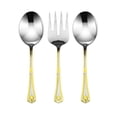 thumbnail image 3 of Joseph Seidh Venezia Collection 72-Pc Luxury Gold Flatware Set for 12 w/Wooden Storage Case, 24 kt Plated Premium Dining Cutlery Service, 3 of 4