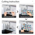 thumbnail image 5 of Yayeee Faucet Mat for Kitchen Sink 30" Diatomite Long Splash Guard Pad, Blue Cute Train Pattern, 2 Pack, 5 of 7