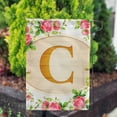 thumbnail image 3 of America Forever Spring Monogram Garden Flag Letter C 12.5 x 18 inches Double Sided Vertical Outdoor, Yard, Lawn, Beautiful Roses, Summer Floral Garden Flag, 3 of 5