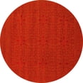 thumbnail image 1 of Ahgly Company Machine Washable Indoor Round Abstract Yellow Contemporary Area Rugs, 6' Round, 1 of 4