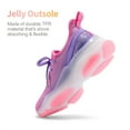 thumbnail image 3 of BURUDANI Girls Slip-On Sneakers Lightweight Walking Shoes with Sparkle Upper & Jelly Sole for Kids, 3 of 6