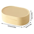 thumbnail image 3 of Matsuzay Caja de jabón con tapa Suministros de viaje Almacenamiento de marco compacto A prueba de fugas Senderismo Ahorre espacios Contenedor Almacenamiento y organización del hogar Amarillo, 3 of 6
