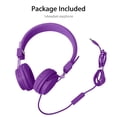 thumbnail image 5 of GJX Kids Foldable Over-Ear Wired Headphones, 3.5mm Jack, Noise Cancelling, Purple Noise Cancelling Headphones For Work, 5 of 7