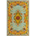 thumbnail image 1 of Unique Loom Calypso Floral Medallion Area Rug 5' 3 x 8' Rectangle Aqua/Gold, 1 of 2