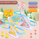 thumbnail image 1 of Cerdo subiendo escaleras, pista de música ligera, juguetes eléctricos, patito, rompecabezas, juguetes ensamblados, 1 of 4