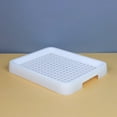 thumbnail image 6 of Serenable Rabbit Litter Tray Rabbit Toilet Portable with Grate Double Layer Guinea Pig Litter Pan Bunny Potty for Small Animals Ferrets White, 6 of 8