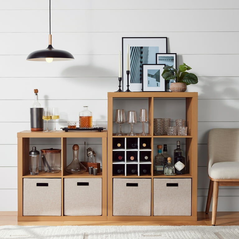 Better Homes & Gardens 4 Cube Storage Organizer, Light Honey Better Homes & Gardens 4 Cube Storage Organizer, Light Honey