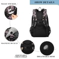 thumbnail image 4 of FORMRS Unisex School Backpack 17" Student Travel Bag with Laptop Compartment, Dark Flowers Pattern, 4 of 7