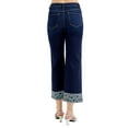 thumbnail image 4 of RISEN Mid Rise Fit Crop Wide With Printed Cuff Jeans, 4 of 4