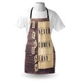 thumbnail image 3 of Inspirational Apron Success Never Comes Easy Quote on Scribble Zen Lifestyle Saying Print, Unisex Kitchen Bib Apron with Adjustable Neck for Cooking Baking Gardening, Umber Sand Brown, by Ambesonne, 3 of 3