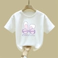 thumbnail image 5 of Piuwrlz 11-12 Years Girls Short T-Shirts Sleeve Teen Graphic Shirts Tops Crew Neck Bow-knot Pullover White Size 11-12 Years, 5 of 7