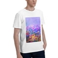 thumbnail image 2 of Bingfone Colorful Purple Cosmos Flower Men'S Loose Fit Short-Sleeve Pocket T-Shirt, 2 of 7