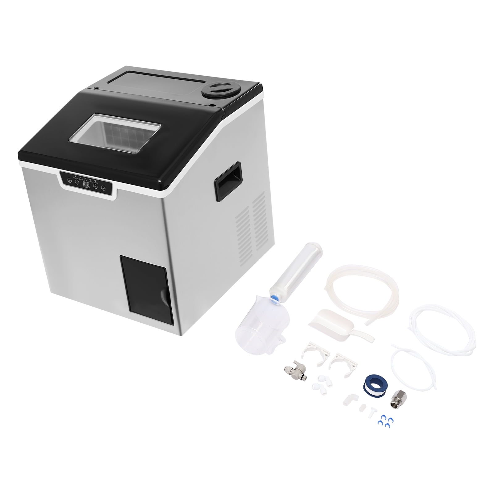 Corded Electric Ice Cube Maker, Tabletop Ice Maker, Crushed Ice and Ice Cube Maker ZBS-20 with LCD Display