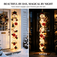 thumbnail image 7 of Glowing Christmas Door Hanger, Pre-lit Christmas Snowman with Warm LED Lights, Holiday Hanging Decor for Front Door Porch Indoor Outdoor, Easy to Hang by MPOISVA, 7 of 7