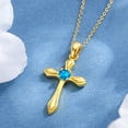 thumbnail image 2 of Taioiat Cross Necklaces for Women 14K Gold Plated December Birthstone Necklace Christian Pendant Religion Jewelry Gifts Wife Mother Girlfriend, 2 of 7