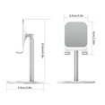 thumbnail image 4 of Destyer 1/2/3/5 Support de Support de Téléphone Portable Support de Table Support de Bureau Portable Argent 1 Pc, 4 of 6
