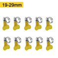 thumbnail image 1 of 10 Pcs 10-38mm Poignée en Plastique Jaune Réglable Pince à Tuyau 19-29mm 10 Pcs, 1 of 7