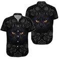 thumbnail image 4 of Camisa de manga corta con botones para hombre, informal, de verano, con estampado 3D, divertida, de gato y animal, estilo hawaiano, para playa, regalos de cumpleaños, 4 of 4