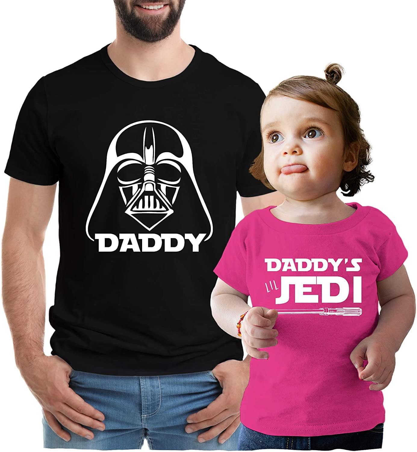linse med sig basketball Texas Tees, Star Wars Dad Shirt, Dad Daughter Matching Shirts, Pink Lil  Jedi/Darth Daddy - Walmart.com