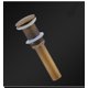 thumbnail image 2 of Tapón Emergente Retro Desagüe Del Fregadero Sin Rebosadero Latón Bronceado Válvula De Drenaje Del Fregadero Universal Sifón De Lavabo Sin Orificio De Rebosadero Pulido,6*21cm, 2 of 5