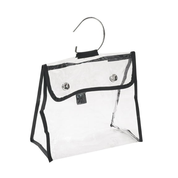 Uxcell Handbag Dust Bags, Clear Purse Storage Organizer Protector (Black Border, S)