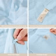 thumbnail image 2 of TechForma 100% Cotton Duvet Cover Set, Blue Double Layer Gauze Bed Set,3 pcs Breathable & Crisp Soft Duvet Cover Set,Queen, 2 of 7